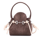 Mini Leather Bucket Bag - MINI BUCKET - Iridescent Python