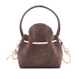 Mini Leather Bucket Bag - MINI BUCKET - Iridescent Python