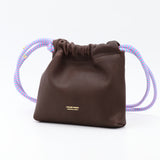 Sac Cuir Crossbody - MINI LUTÈCE - Novonappa Chocolat