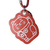 Luckey Holder - Lucky Cat - Rouge / Blanc