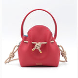 Mini Sac Seau Cuir - MINI BUCKET - Rouge
