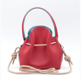 Mini Sac Seau Cuir - MINI BUCKET - Rouge