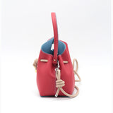 Mini Sac Seau Cuir - MINI BUCKET - Rouge