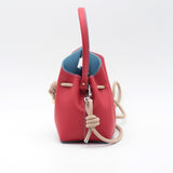 Mini Sac Seau Cuir - MINI BUCKET - Rouge