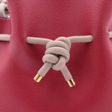 Mini Sac Seau Cuir - MINI BUCKET - Rouge