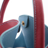 Mini Sac Seau Cuir - MINI BUCKET - Rouge