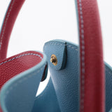 Mini Sac Seau Cuir - MINI BUCKET - Rouge