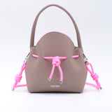 Mini Sac Seau Cuir - MINI BUCKET - Taupe