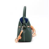 Mini Sac Seau Cuir - MINI BUCKET - Vert Sapin