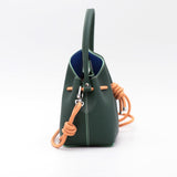 Mini Sac Seau Cuir - MINI BUCKET - Vert Sapin