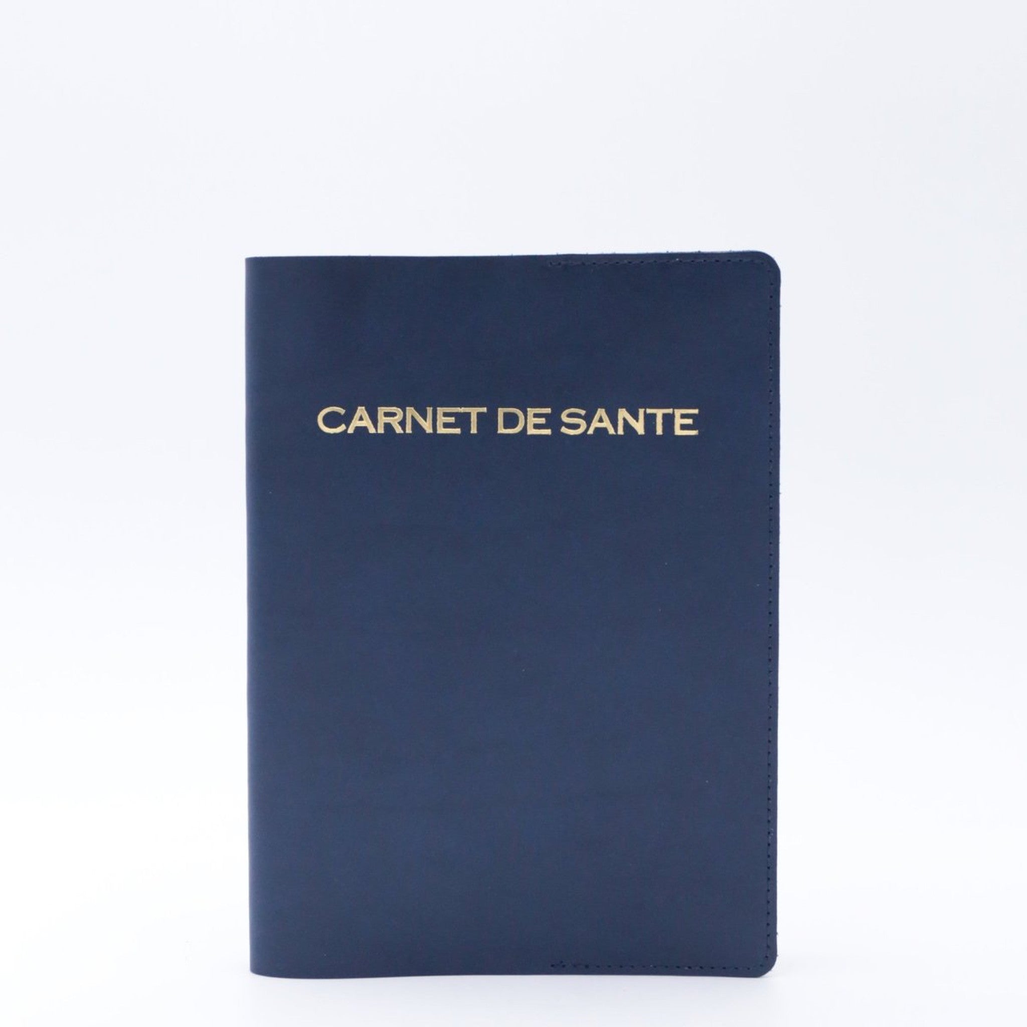 Protège Carnet de Santé Personnalisé Cuir-Carnet de Santé-BLEU JEAN-Atelier Penso