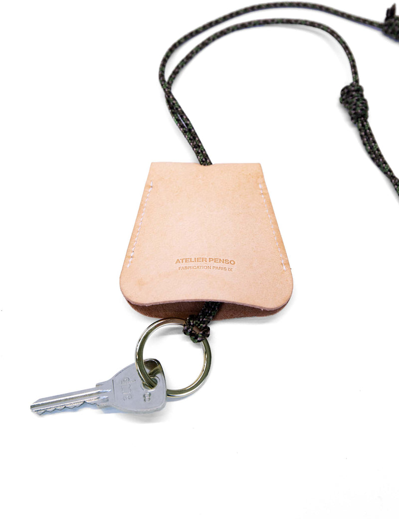 Porte-clés cloche en cuir - nature – Atelier Penso