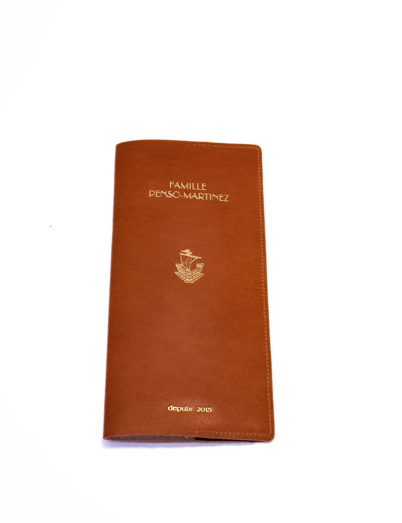 Livret de famille en cuir personnalisé