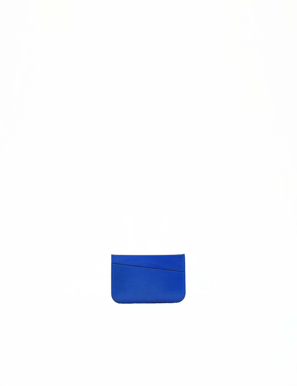 Porte-Cartes en cuir DIAGONAL Bleu électrique