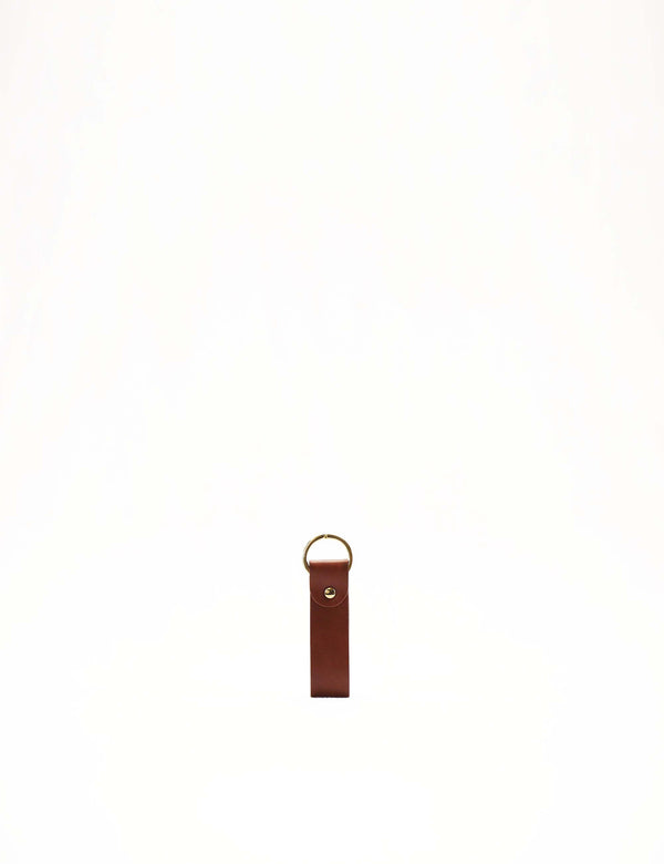 Porte-clés en cuir L - Noisette